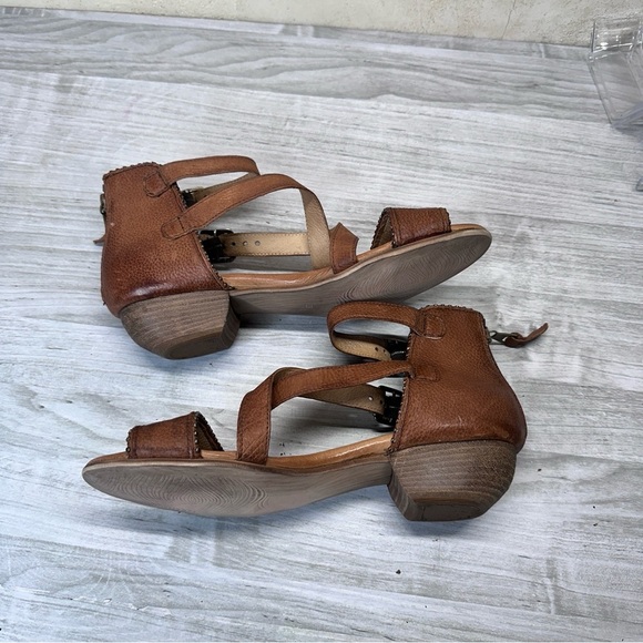 Miz Mooz Cosmo Brown Leather Studded Ankle Strappy Sandals Women’s EU38 US 7.5 - Picture 8 of 16